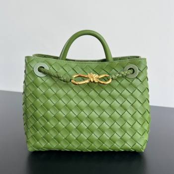 Bottega Veneta Small Andiamo Top Handle Bag in Intrecciato Leather 743568 Matcha Green 2025 0731 (WT-250731039)