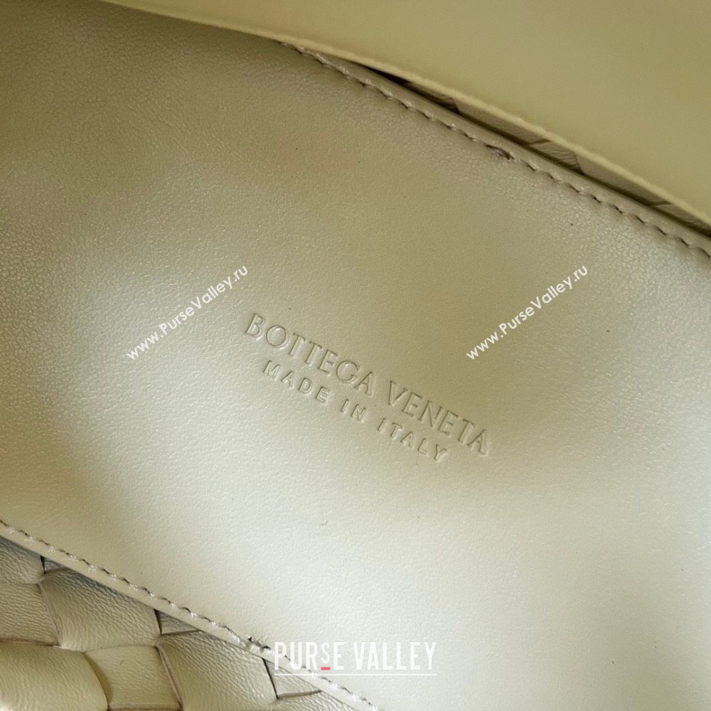 Bottega Veneta Small Andiamo Top Handle Bag in Intrecciato Leather 743568 Ice Cream Yellow 2025 0731 (WT-250731056)