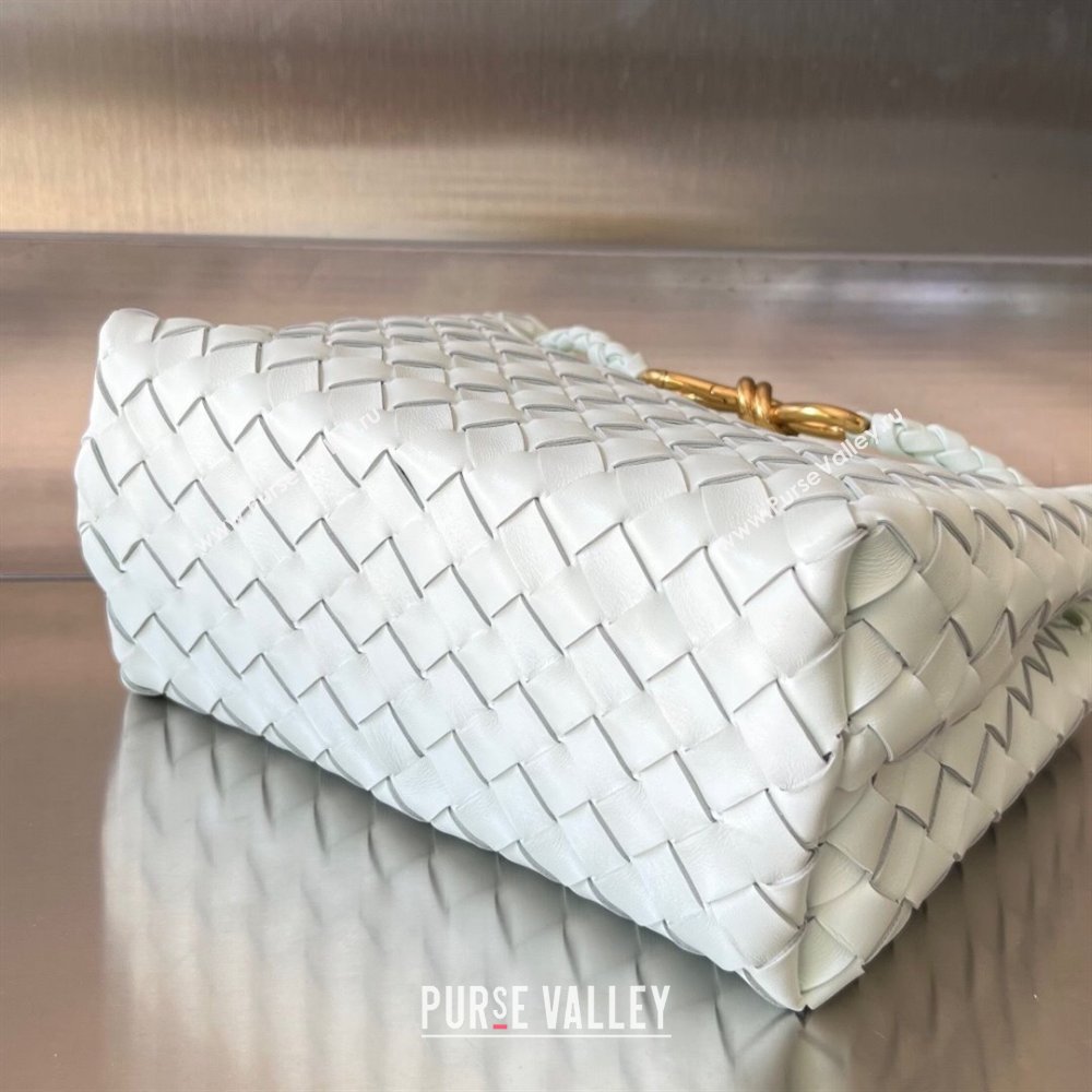Bottega Veneta Small Andiamo Top Handle Bag in Intrecciato Leather 743568 Ice Blue 2025 0731 (WT-250731058)