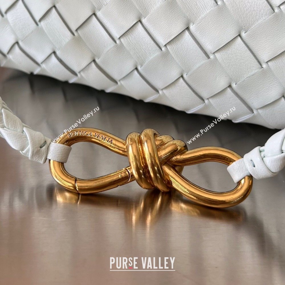 Bottega Veneta Small Andiamo Top Handle Bag in Intrecciato Leather 743568 Ice Blue 2025 0731 (WT-250731058)