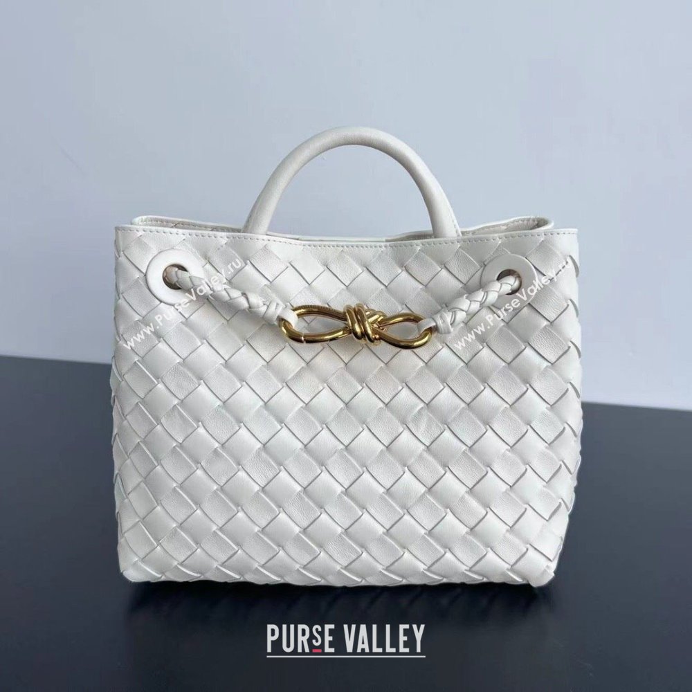 Bottega Veneta Small Andiamo Top Handle Bag in Intrecciato Leather 743568 Sea Sault 2025 0731 (WT-250731043)