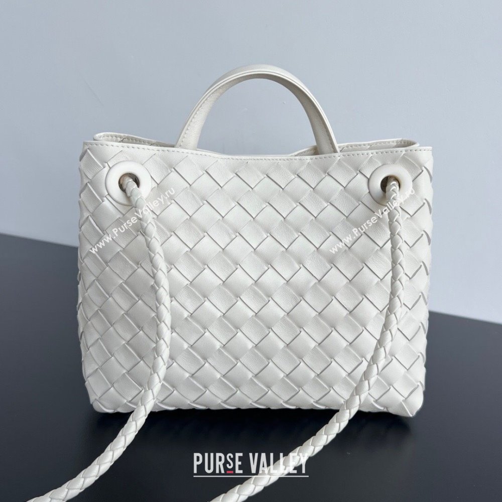 Bottega Veneta Small Andiamo Top Handle Bag in Intrecciato Leather 743568 Sea Sault 2025 0731 (WT-250731043)