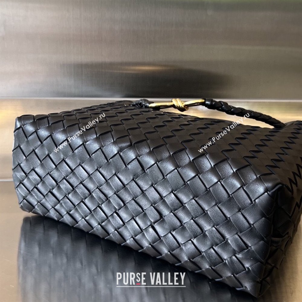 Bottega Veneta Medium Andiamo Top Handle Bag in Intrecciato Leather 743572 Black/Gold 2025 0731 (WT-250731018)