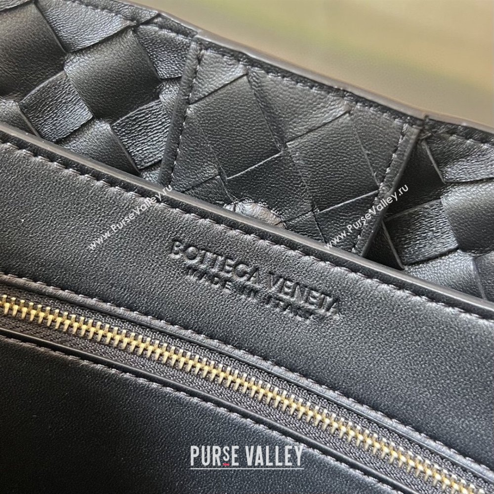 Bottega Veneta Medium Andiamo Top Handle Bag in Intrecciato Leather 743572 Black/Gold 2025 0731 (WT-250731018)