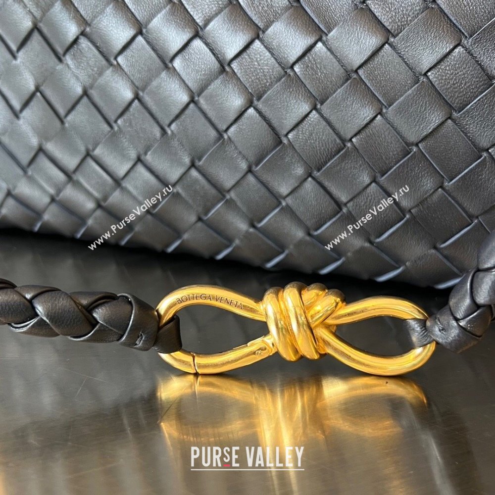 Bottega Veneta Medium Andiamo Top Handle Bag in Intrecciato Leather 743572 Space/Gold 2025 0731 (WT-250731019)