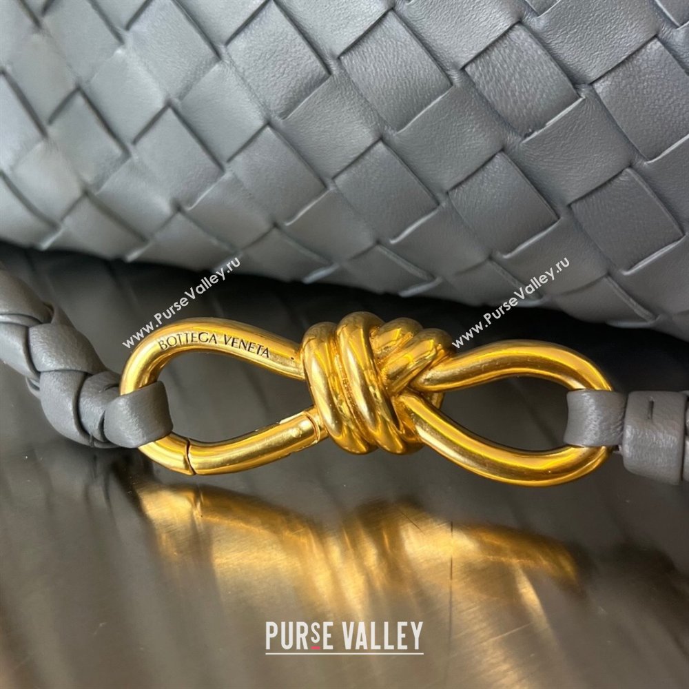 Bottega Veneta Medium Andiamo Top Handle Bag in Intrecciato Leather 743572 Thounder Grey 2025 0731 (WT-250731020)
