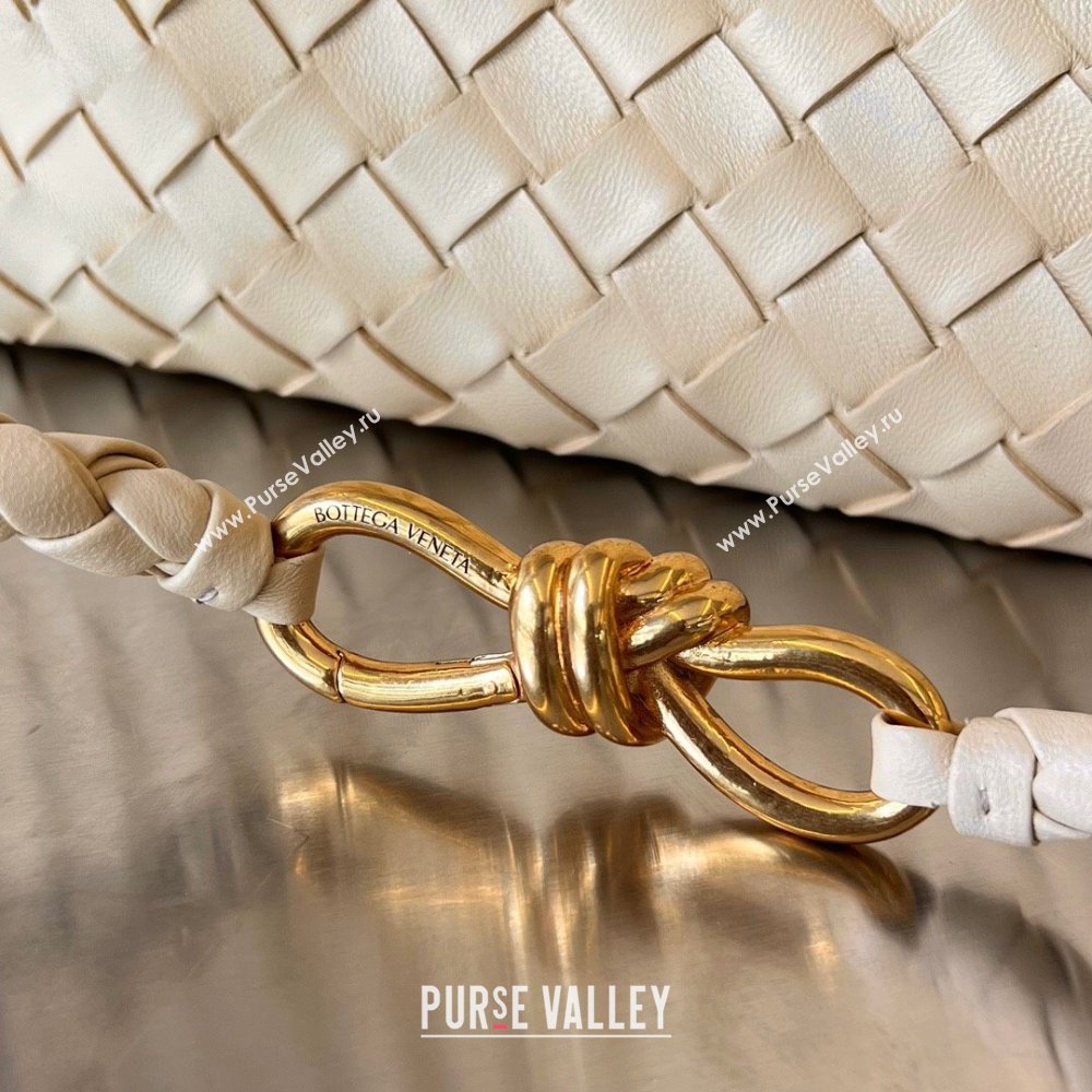Bottega Veneta Medium Andiamo Top Handle Bag in Intrecciato Leather 743572 Oat Yellow2025 0731 (WT-250731021)