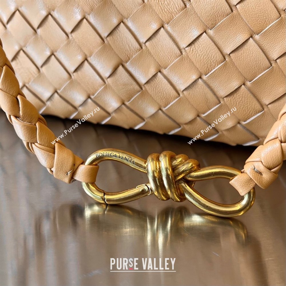 Bottega Veneta Medium Andiamo Top Handle Bag in Intrecciato Leather 743572 Almond Yellow 2025 0731 (WT-250731023)