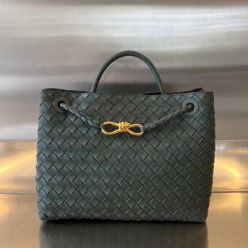 Bottega Veneta Medium Andiamo Top Handle Bag in Intrecciato Leather 743572 Raintree Green 2025 0731 (WT-250731024)