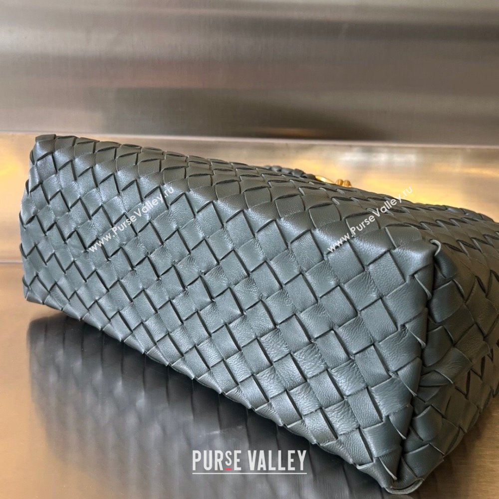 Bottega Veneta Medium Andiamo Top Handle Bag in Intrecciato Leather 743572 Raintree Green 2025 0731 (WT-250731024)