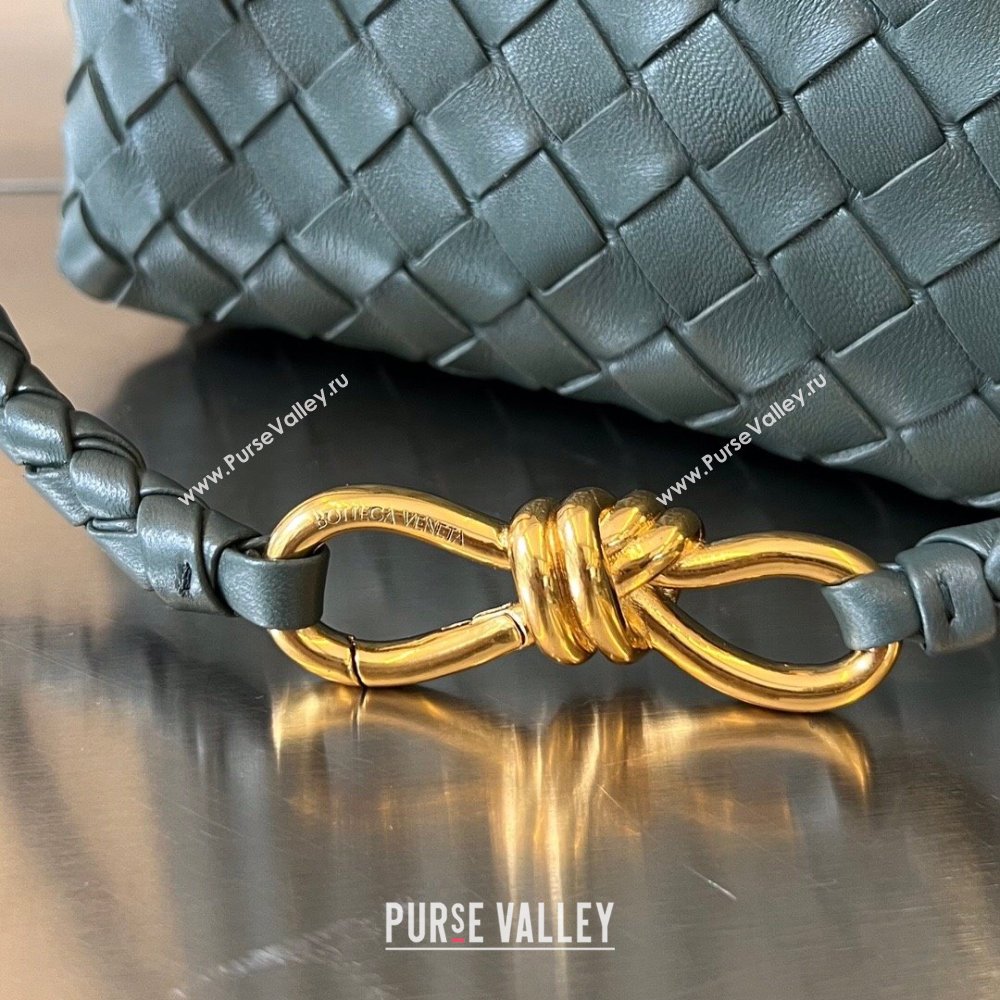 Bottega Veneta Medium Andiamo Top Handle Bag in Intrecciato Leather 743572 Raintree Green 2025 0731 (WT-250731024)