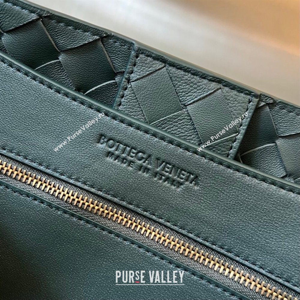 Bottega Veneta Medium Andiamo Top Handle Bag in Intrecciato Leather 743572 Raintree Green 2025 0731 (WT-250731024)