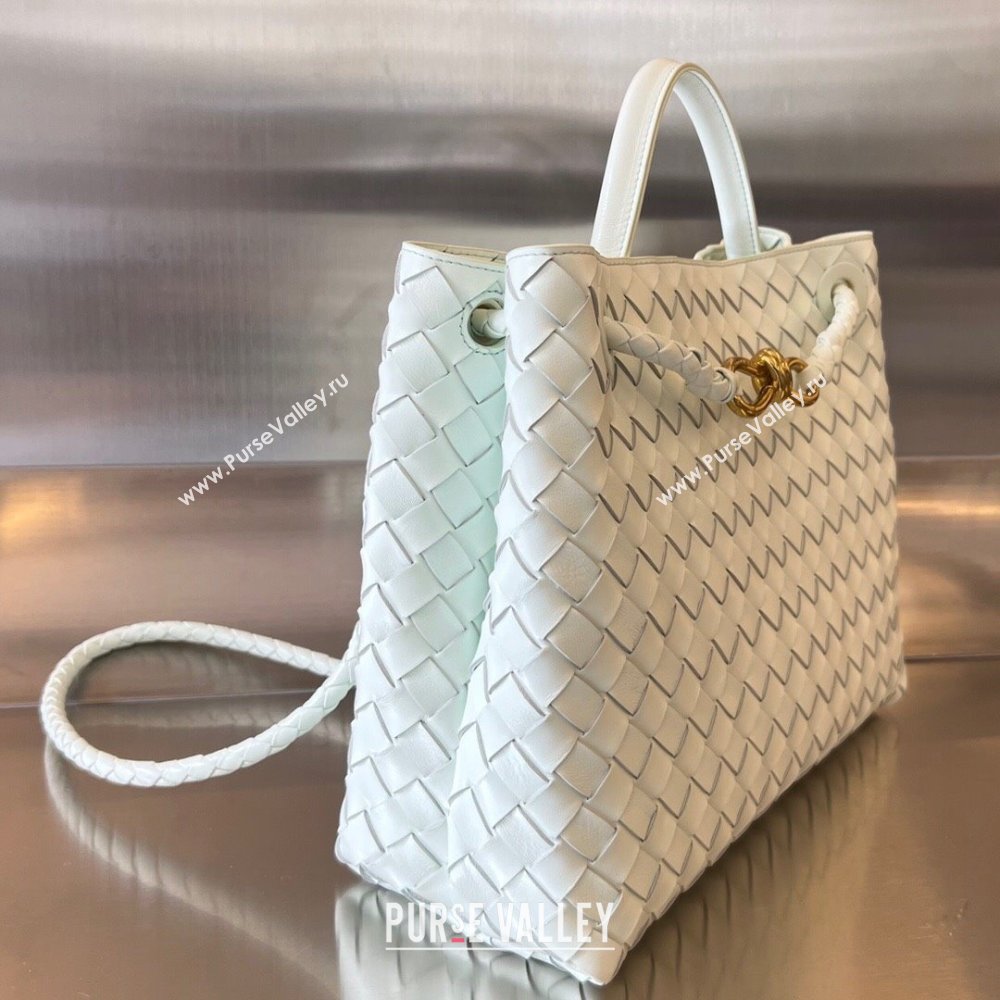 Bottega Veneta Medium Andiamo Top Handle Bag in Intrecciato Leather 743572 Glacier Blue 2025 0731 (WT-250731025)