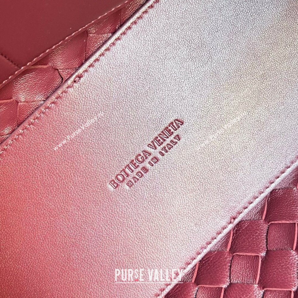 Bottega Veneta Medium Andiamo Top Handle Bag in Intrecciato Leather 743572 Dark Burgundy 2025 0731 (WT-250731026)