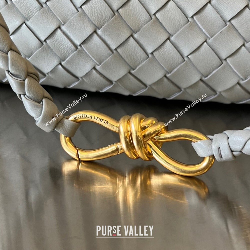 Bottega Veneta Medium Andiamo Top Handle Bag in Intrecciato Leather 743572 Agate Gey 2025 0731 (WT-250731028)