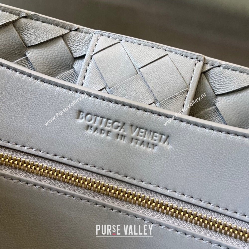 Bottega Veneta Medium Andiamo Top Handle Bag in Intrecciato Leather 743572 Agate Gey 2025 0731 (WT-250731028)