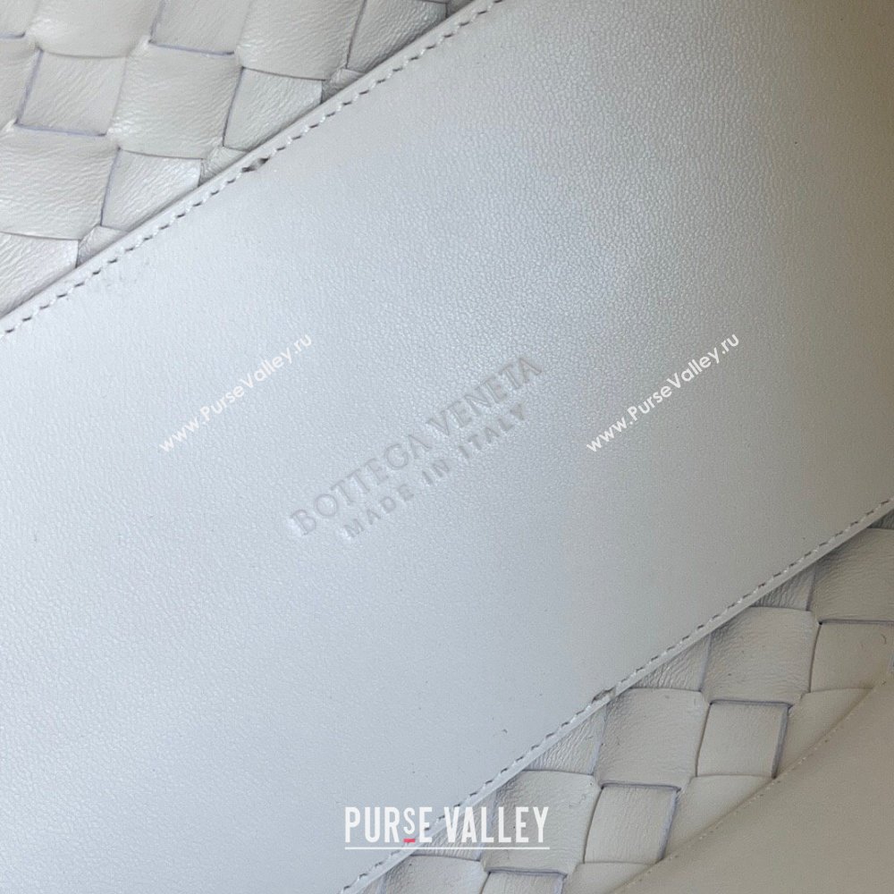 Bottega Veneta Medium Andiamo Top Handle Bag in Intrecciato Leather 743572 Sea Salt 2025 0731 (WT-250731010)
