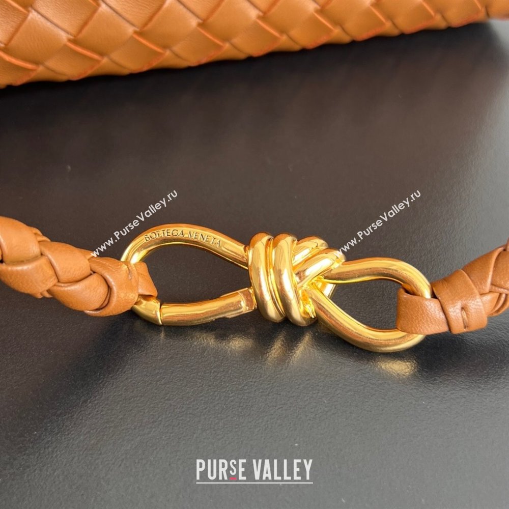 Bottega Veneta Medium Andiamo Top Handle Bag in Intrecciato Leather 743572 Chestnut Brown 2025 0731 (WT-250731011)