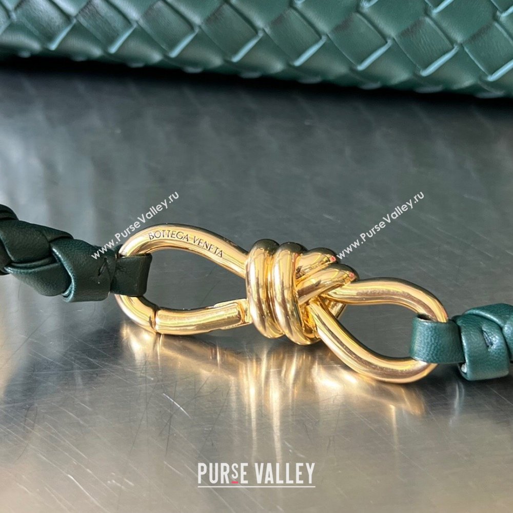 Bottega Veneta Medium Andiamo Top Handle Bag in Intrecciato Leather 743572 Emerald Green 2025 0731 (WT-250731012)