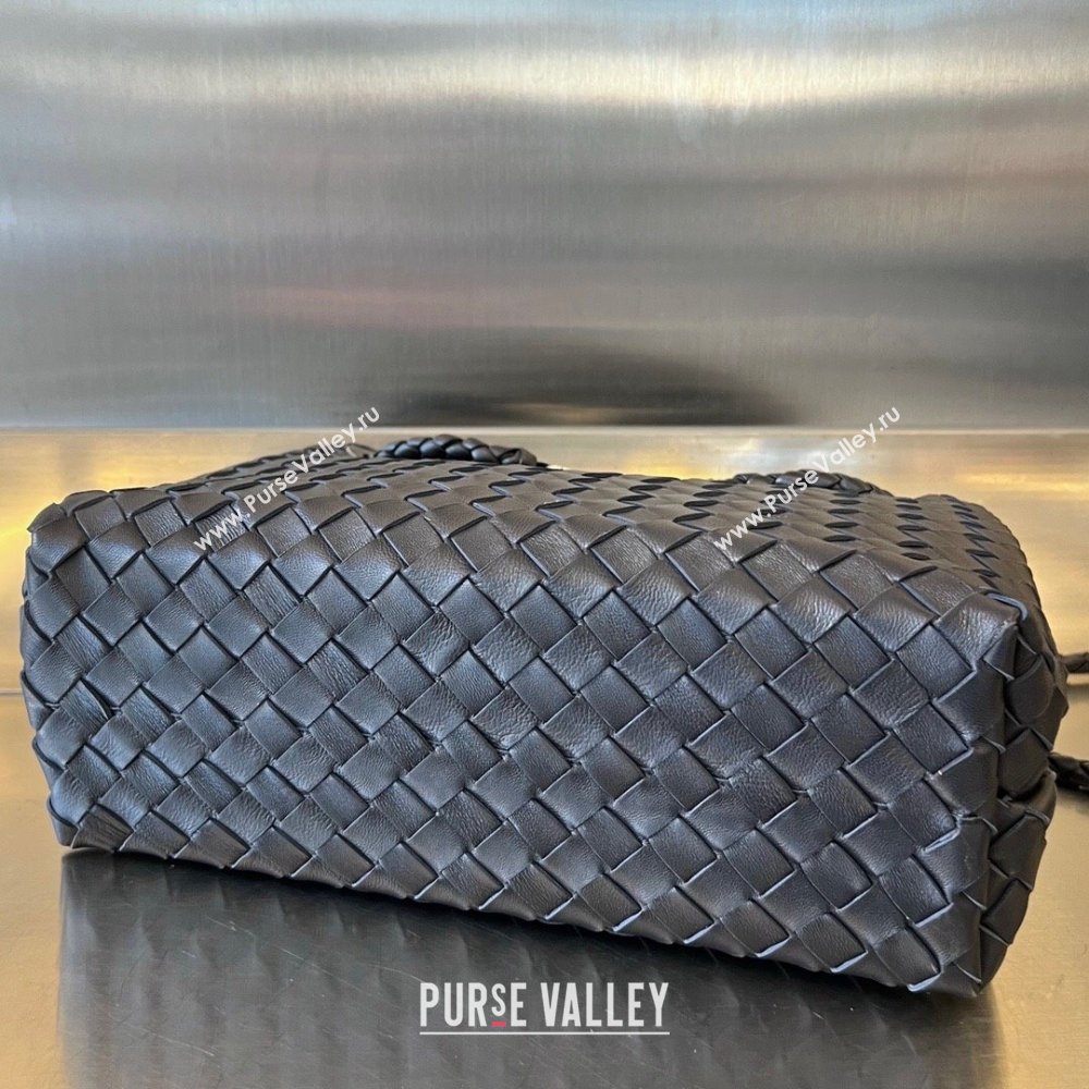 Bottega Veneta Medium Andiamo Top Handle Bag in Intrecciato Leather 743572 Space/Silver 2025 0731 (WT-250731014)