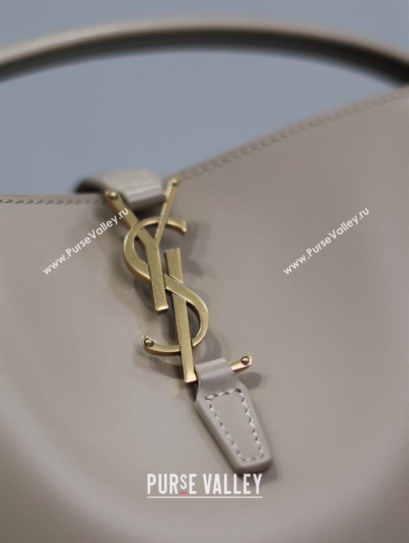 Saint Laurent Le 37 Small Bucket bag in Shiny Leather 749036 Light Beige 2024 (YY-241218037)