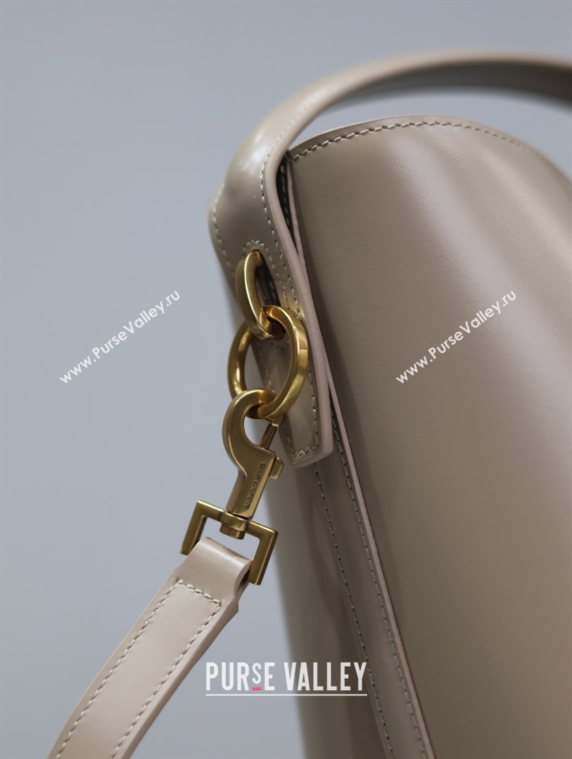 Saint Laurent Le 37 Small Bucket bag in Shiny Leather 749036 Light Beige 2024 (YY-241218037)