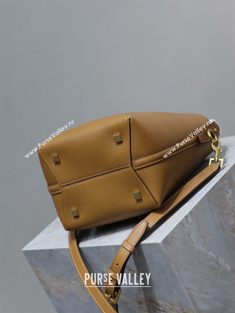 Saint Laurent Le 37 Small Bucket bag in Shiny Leather 749036 Clay Brown 2024 (YY-241218041)