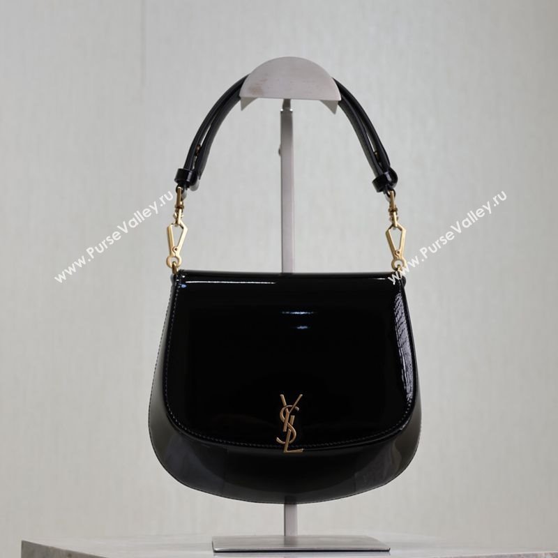 Saint Laurent Voltaire Bag in Patent Leather Black 2025 753824 (YY-250924147)