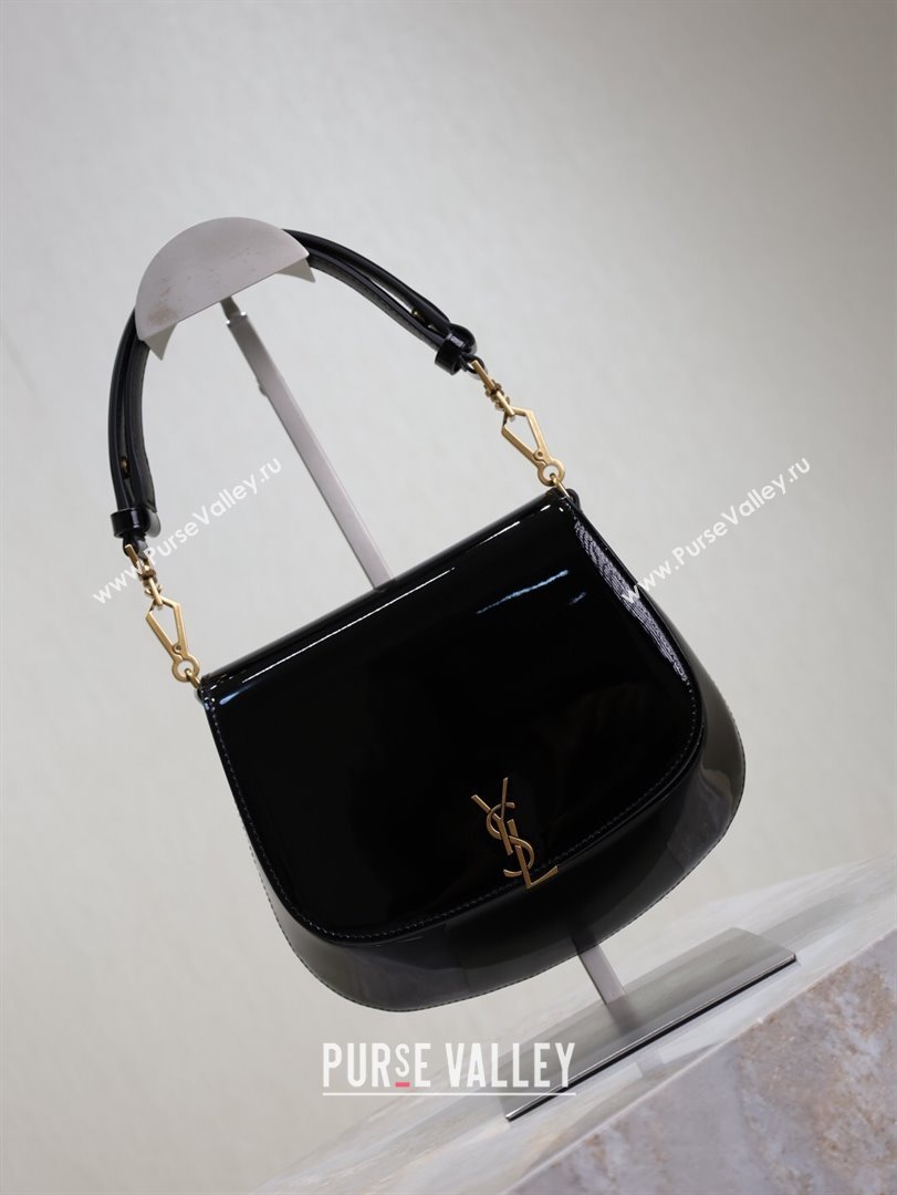 Saint Laurent Voltaire Bag in Patent Leather Black 2025 753824 (YY-250924147)
