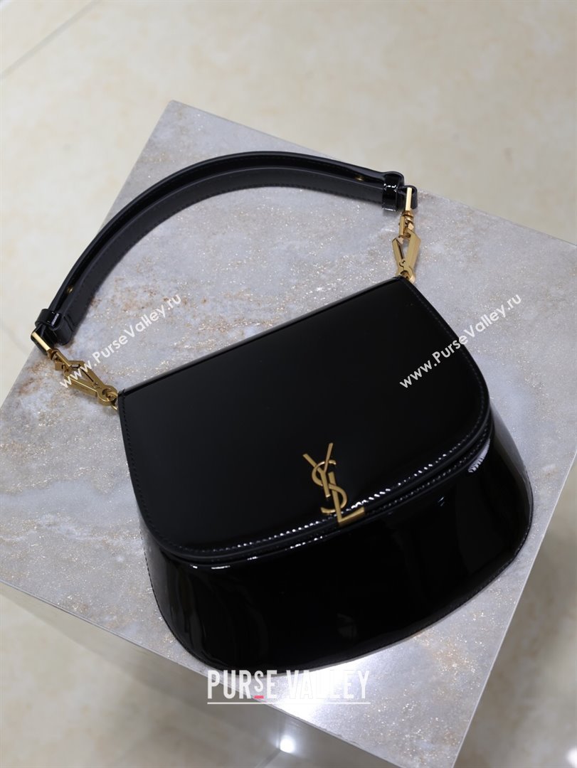 Saint Laurent Voltaire Bag in Patent Leather Black 2025 753824 (YY-250924147)