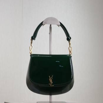 Saint Laurent Voltaire Bag in Patent Leather Green 2025 753824 (YY-250924148)