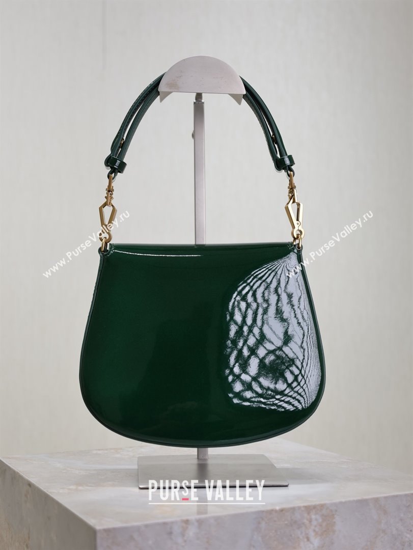 Saint Laurent Voltaire Bag in Patent Leather Green 2025 753824 (YY-250924148)