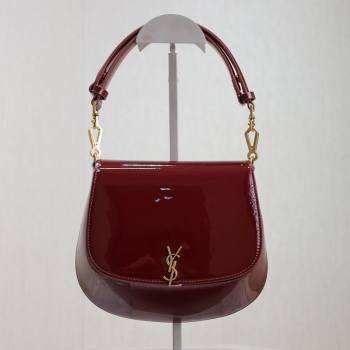 Saint Laurent Voltaire Bag in Patent Leather Red 2025 753824 (YY-250924149)