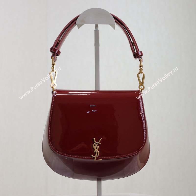 Saint Laurent Voltaire Bag in Patent Leather Red 2025 753824 (YY-250924149)
