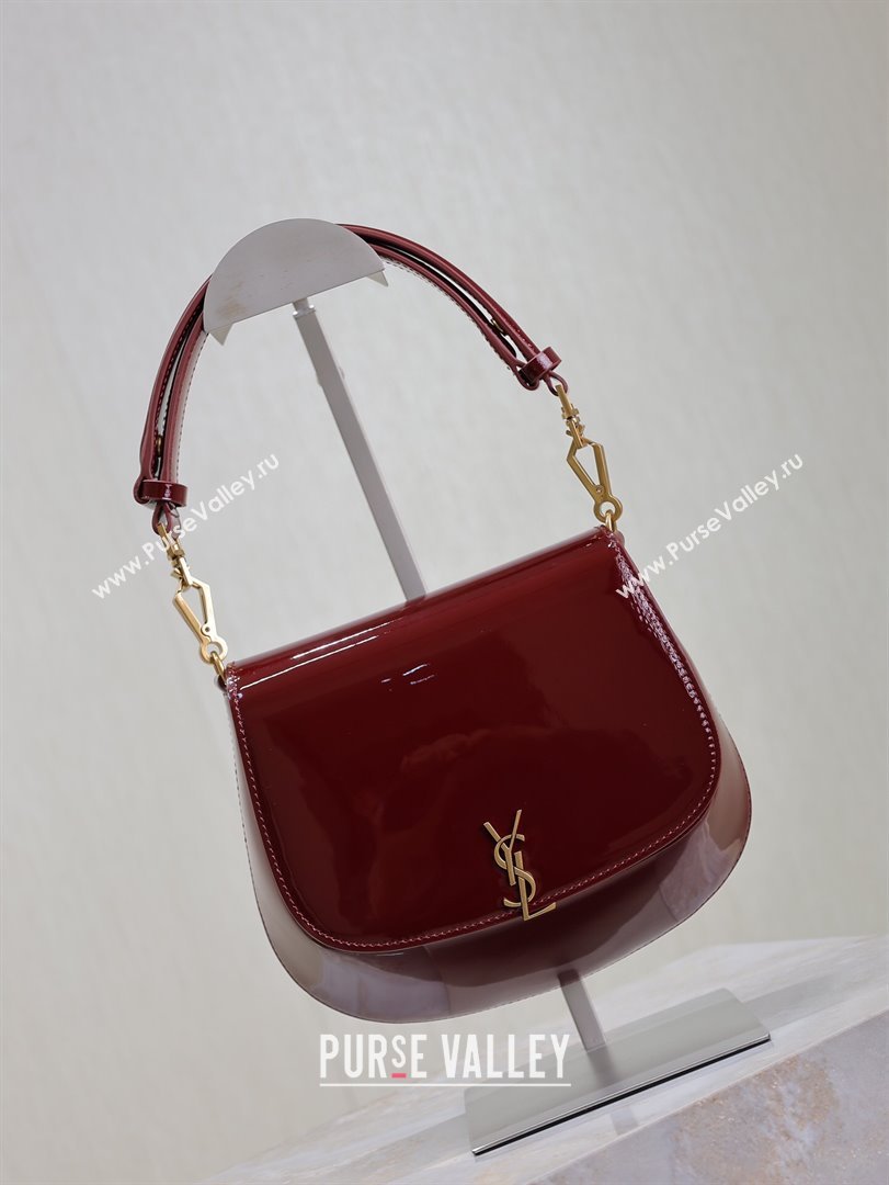 Saint Laurent Voltaire Bag in Patent Leather Red 2025 753824 (YY-250924149)