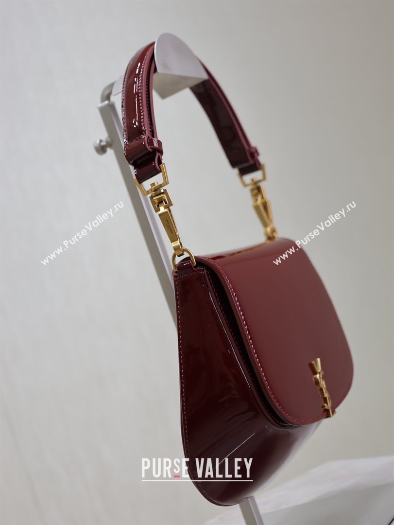 Saint Laurent Voltaire Bag in Patent Leather Red 2025 753824 (YY-250924149)