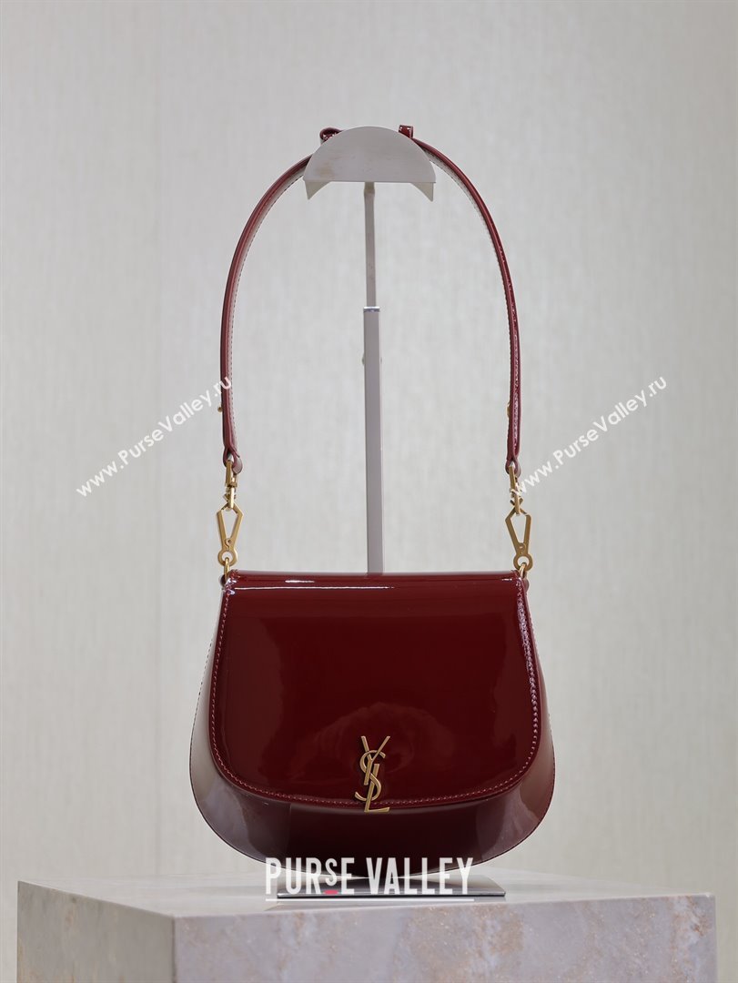 Saint Laurent Voltaire Bag in Patent Leather Red 2025 753824 (YY-250924149)
