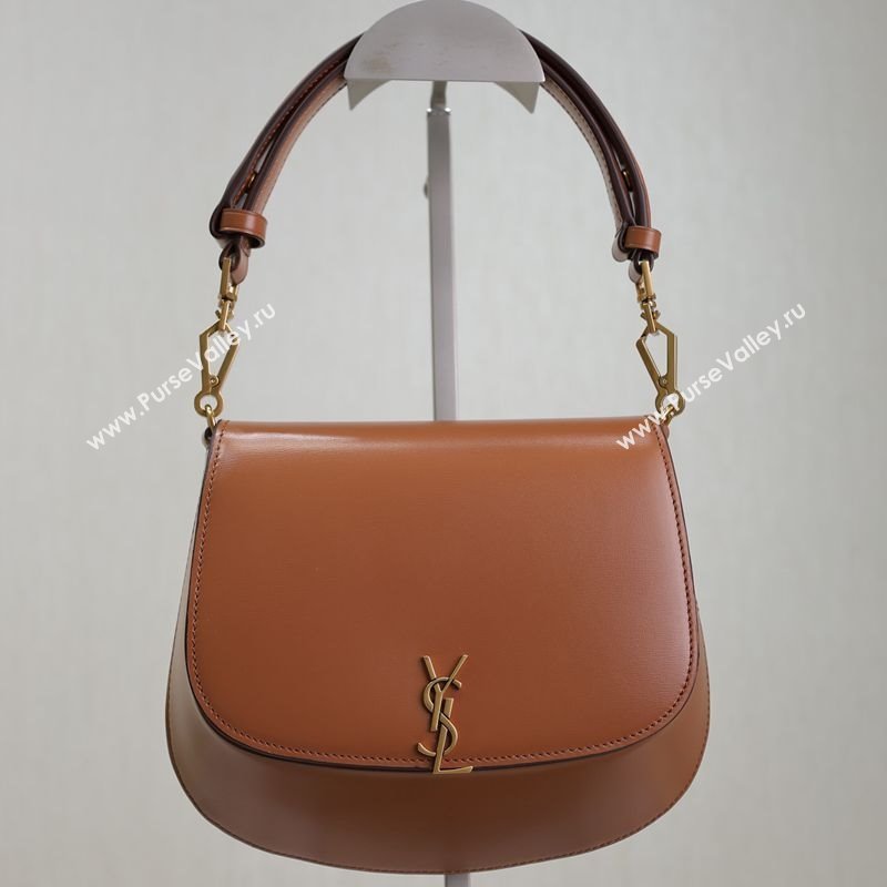 Saint Laurent Voltaire Bag in Calf Leather Caramel Brown 2025 753824 (YY-250924150)