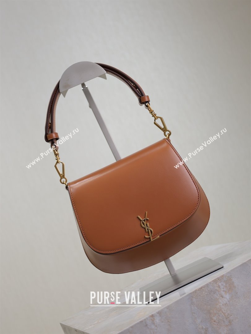 Saint Laurent Voltaire Bag in Calf Leather Caramel Brown 2025 753824 (YY-250924150)