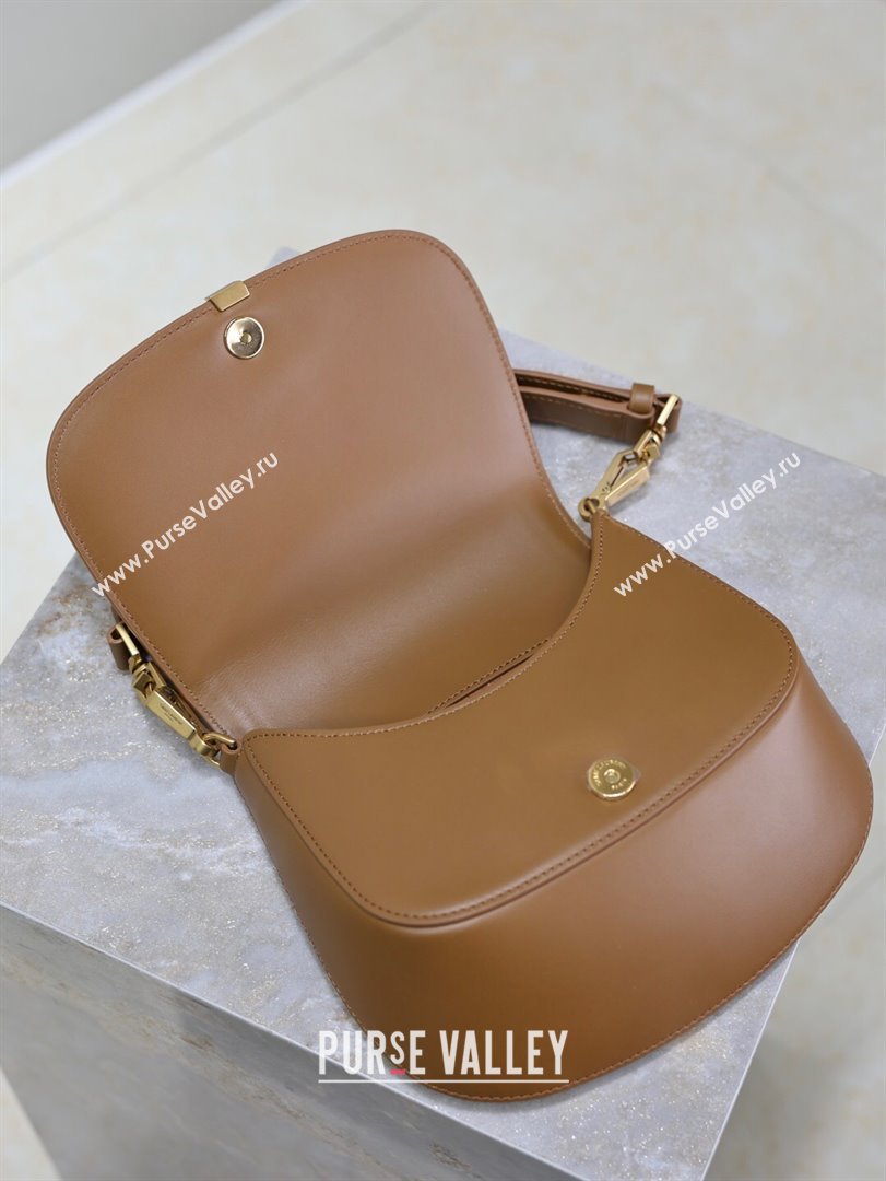 Saint Laurent Voltaire Bag in Cotton Linen and Leather Brown 2025 753824 (YY-250924146)