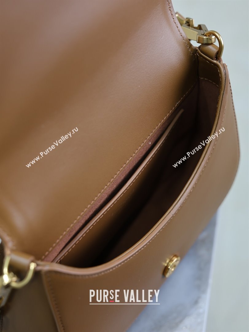 Saint Laurent Voltaire Bag in Cotton Linen and Leather Brown 2025 753824 (YY-250924146)