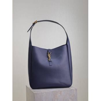 Saint Laurent LE 5 À 7 Supple Large Bucket Bag in Smooth Leather 753837 Navy Blue 2024 (YY-241217095)