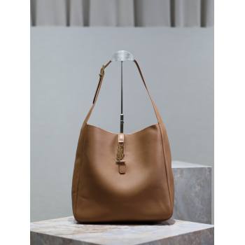 Saint Laurent LE 5 À 7 Supple Large Bucket Bag in Smooth Leather 753837 Caramel Brown 2024 (YY-241217092)