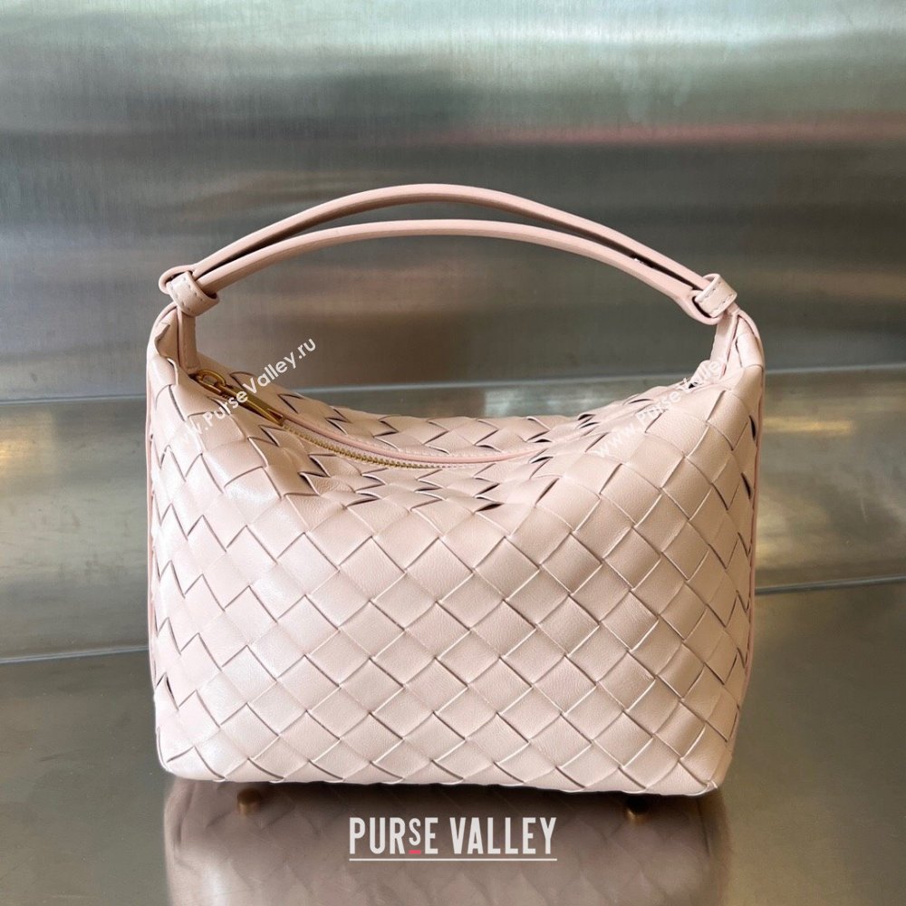 Bottega Veneta Mini Wallace Shoulder Bag in Intrecciato Soft Calfskin Leather 754443 Lotus Pink 2024 (MS-240419028)