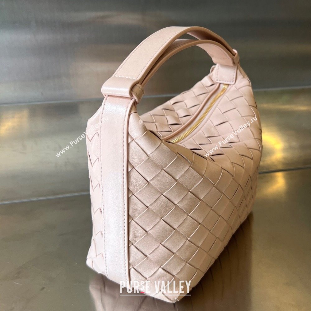 Bottega Veneta Mini Wallace Shoulder Bag in Intrecciato Soft Calfskin Leather 754443 Lotus Pink 2024 (MS-240419028)