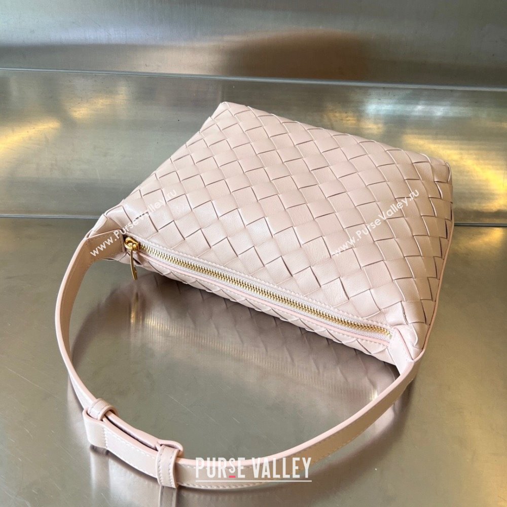 Bottega Veneta Mini Wallace Shoulder Bag in Intrecciato Soft Calfskin Leather 754443 Lotus Pink 2024 (MS-240419028)