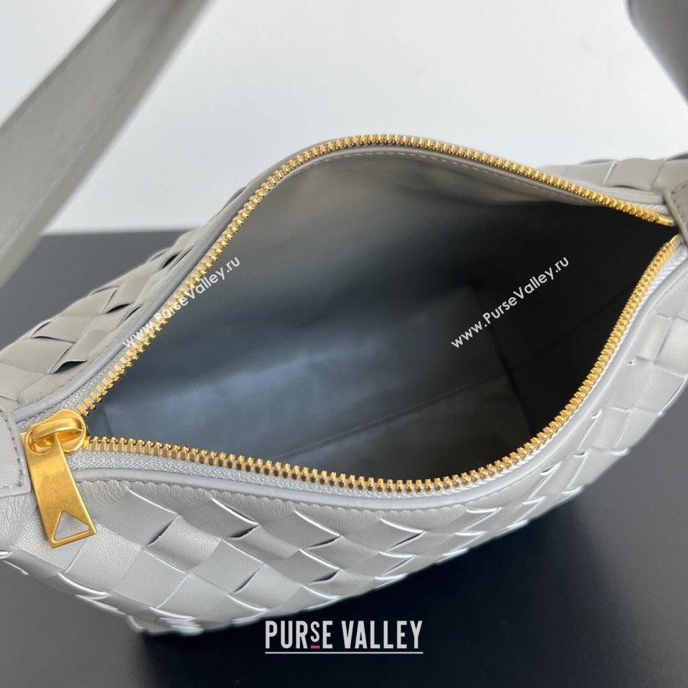 Bottega Veneta Mini Wallace Shoulder Bag in Intrecciato Soft Calfskin Leather 754443 Silver Grey 2025 (WT-250205055)