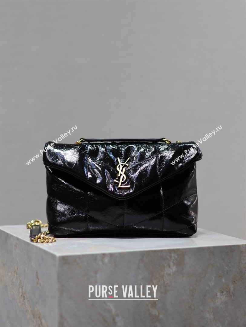 Saint Laurent Loulou Toy Puffer Bag in Oil Leather 759337 Black 2024 0525 (YY-240803047)