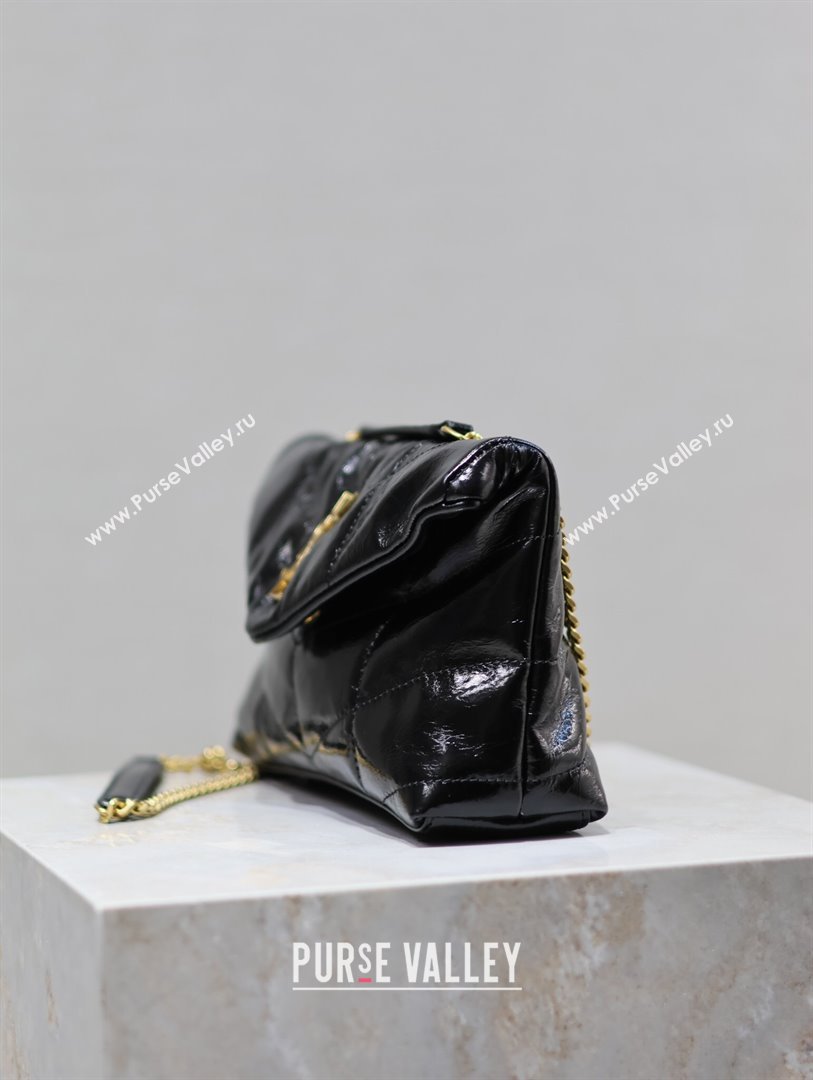 Saint Laurent Loulou Toy Puffer Bag in Oil Leather 759337 Black 2024 0525 (YY-240803047)