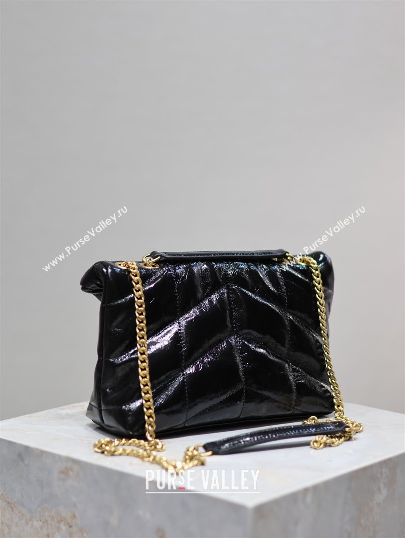 Saint Laurent Loulou Toy Puffer Bag in Oil Leather 759337 Black 2024 0525 (YY-240803047)